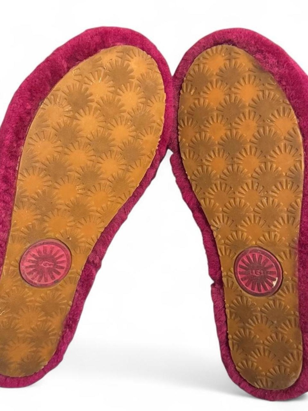 Womens UGG Fluff Yeah Slides
Burgundy Plush Fur Slippers - Picture 3 of 4